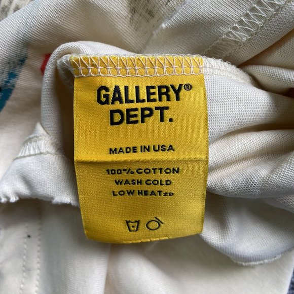 Gallery Cream Short Sleeve Splash Print Letter T-Shirt - Picture 9 of 13